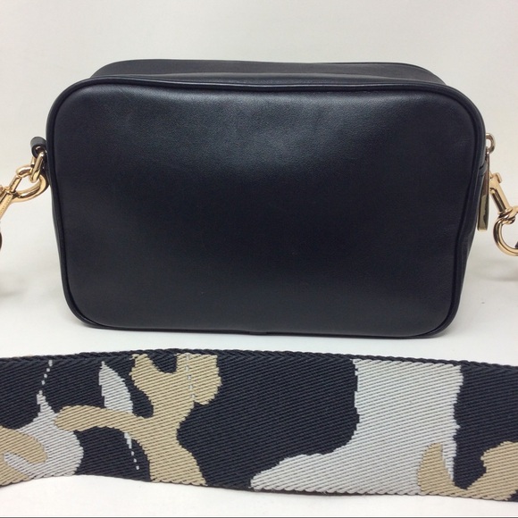 Marc Jacobs Signet Flash Black Smooth Leather Camo Camera Crossbody Bag - Picture 4 of 16